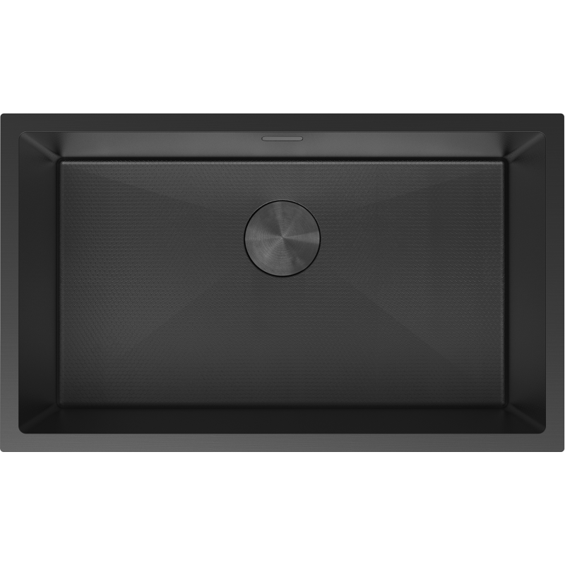 Mexen Trixo plieninė vienaaukštė kriauklė 750 x 440 mm, juoda HC - 6415751000-70HC