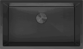 Mexen Trixo plieninė vienaaukštė kriauklė 750 x 440 mm, juoda HC - 6415751000-70HC