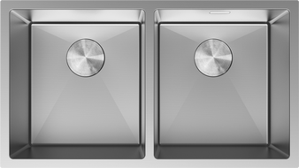 Mexen Binox nerūdijančio plieno 2 skyrių kriauklė 800 x 450 mm, inox - 6421802000-01