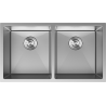 Mexen Binox nerūdijančio plieno 2 kamerų plautuvė 800 x 450 mm, inox - 6421802000-01