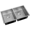 Mexen Binox plieninė virtuvinė kriauklė su 2 kameromis 800 x 450 mm, inox HC - 6421802000-01HC