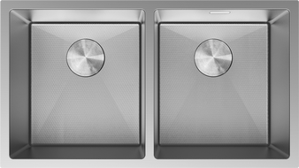 Mexen Binox plieninė virtuvinė kriauklė su 2 kameromis 800 x 450 mm, inox HC - 6421802000-01HC
