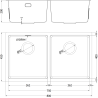 Mexen Binox nerūdijančio plieno kriauklė, 2-skylutės, 800 x 450 mm, auksinė - 6421802000-55