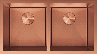 Mexen Binox plieninė dviejų skylių kriauklė 800 x 450 mm, varis HC - 6421802000-65HC