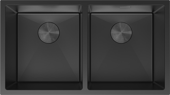 Mexen Binox plieninė dviejų skyrių kriauklė 800 x 450 mm, juoda - 6421802000-70