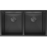 Mexen Binox nerūdijančio plieno dviejų kamerų plautuvė 800 x 450 mm, juoda HC - 6421802000-70HC