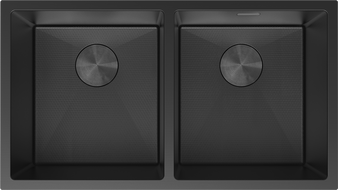 Mexen Binox nerūdijančio plieno dviejų kamerų plautuvė 800 x 450 mm, juoda HC - 6421802000-70HC