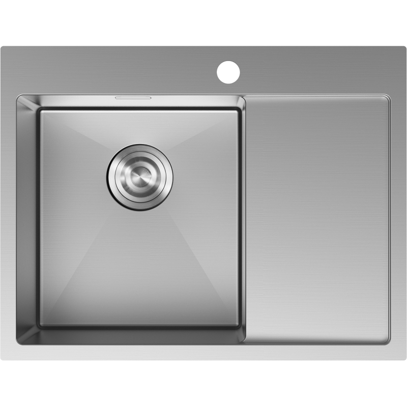 Mexen Exar nerūdijančio plieno 1 skyriumi plautuvė su kairiuoju lašėjimu 620 x 480 mm, nerūdijantis plienas - 6431621005L-01