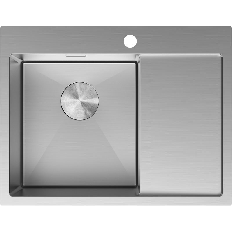 Mexen Exar nerūdijančio plieno 1 skyriumi plautuvė su kairiuoju lašėjimu 620 x 480 mm, nerūdijantis plienas - 6431621005L-01