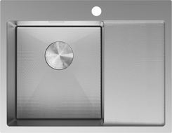 Mexen Exar vienos plautuvės nerūdijančio plieno kriauklė su nutekėjimo zona, kairė 620 x 480 mm, nerūdijantis plienas HC