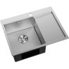 Mexen Exar plieninis vienos kameros plautuvė su kairiuoju nutekėjimu 620 x 480 mm, inox HC - 6431621005L-01HC