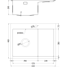 Mexen Exar nerūdijančio plieno kriauklė 1-skyrius su dešiniu lataku 620 x 480 mm, inox - 6432621005P-01