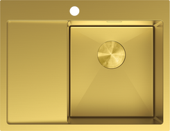 Mexen Exar plieninis vienos sekcijos plautuvas su nuvarvėjimo dalimi, dešinys 620 x 480 mm, auksinis - 6432621005P-55