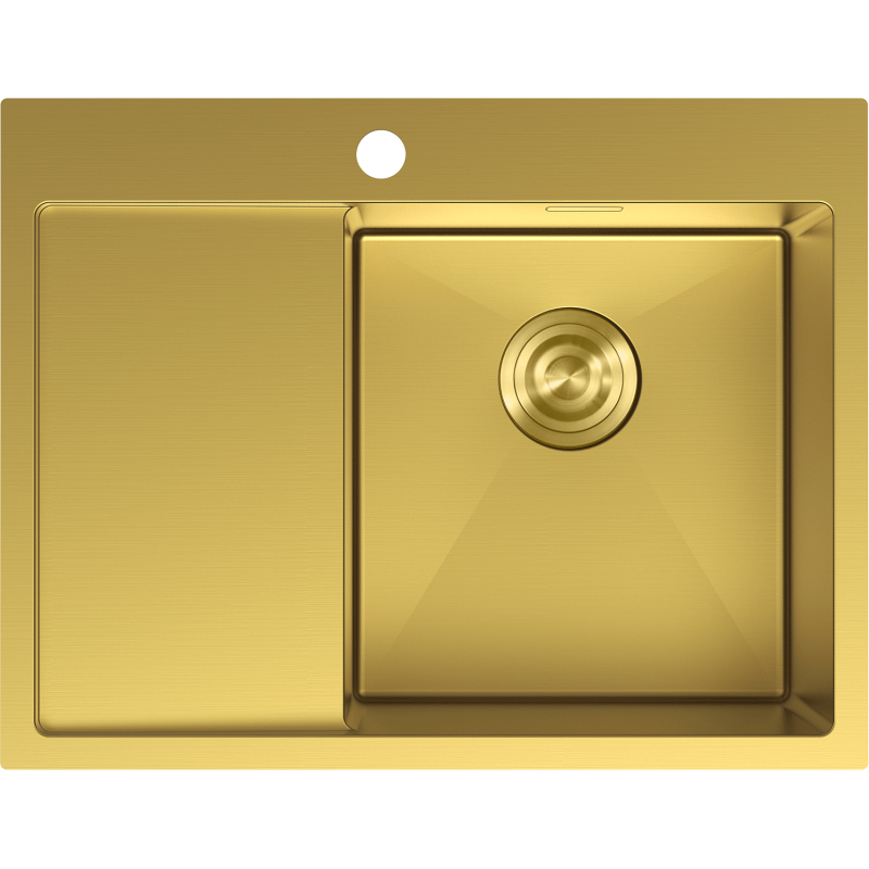 Mexen Exar plieninis vienos sekcijos plautuvas su nuvarvėjimo dalimi, dešinys 620 x 480 mm, auksinis - 6432621005P-55
