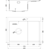Mexen Exar nerūdijančio plieno 1-kameros kriauklė su nuvarvėjimu dešinėje 620 x 480 mm, auksinė HC - 6432621005P-55HC