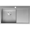 Mexen Exar vienos plieninės plautuvės 780 x 480 mm, kairysis stalčius, inox HC - 6433781010L-01HC