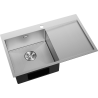 Mexen Exar vienos plieninės plautuvės 780 x 480 mm, kairysis stalčius, inox HC - 6433781010L-01HC