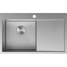 Mexen Exar vienos plieninės plautuvės 780 x 480 mm, kairysis stalčius, inox HC - 6433781010L-01HC