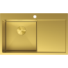 Mexen Exar nerūdijančio plieno plautuvė 1 skyrius su kairiuoju nusausintuvu 780 x 480 mm, auksinė - 6433781010L-55