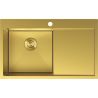 Mexen Exar nerūdijančio plieno plautuvė 1 skyrius su kairiuoju nusausintuvu 780 x 480 mm, auksinė - 6433781010L-55