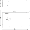 Mexen Exar plieninė kriauklė su viena kamera ir kairiuoju drenažu 780 x 480 mm, auksinė HC - 6433781010L-55HC
