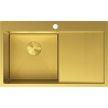 Mexen Exar vienos plautuvės plieninė kriauklė su nutekėjimu, kairė 780 x 480 mm, auksinė HC - 6433781010L-55HC