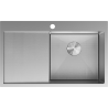 Mexen Exar plieninė virtuvės kriauklė 1 skyrius su lašinimo dėklu dešinė 780 x 480 mm, inox HC - 6434781010P-01HC