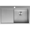 Mexen Exar plieninė virtuvės kriauklė 1 skyrius su lašinimo dėklu dešinė 780 x 480 mm, inox HC - 6434781010P-01HC