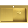 Mexen Exar nerūdijančio plieno virtuvės kriauklė su 1 skyriumi ir nusausintuvu, dešinysis 780 x 480 mm, auksinis HC