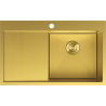 Mexen Exar nerūdijančio plieno virtuvės kriauklė su 1 skyriumi ir nusausintuvu, dešinysis 780 x 480 mm, auksinis HC