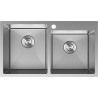 Mexen Xorin plieninis dviejų skylių plautuvas 780 x 450 mm, inox - 6441782000-01
