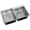 Mexen Xorin plieninis dviejų skylių plautuvas 780 x 450 mm, inox - 6441782000-01