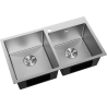Mexen Xorin plieninis dviejų skylių plautuvas 780 x 450 mm, inox - 6441782000-01