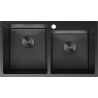Mexen Xorin plieninis virtuvės kriauklė 2-vietis 780 x 450 mm, juodas HC - 6441782000-70HC