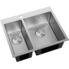 Mexen Flexo nerūdijančio plieno 1.5 skylių plautuvė 610 x 510 mm, inox - 6446611500-01