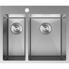 Mexen Flexo nerūdijančio plieno 1.5 skylių plautuvė 610 x 510 mm, inox - 6446611500-01