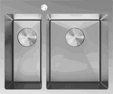 Mexen Flexo plieninė kriauklė 1,5 skylių 610 x 510 mm, inox - 6446611500-01