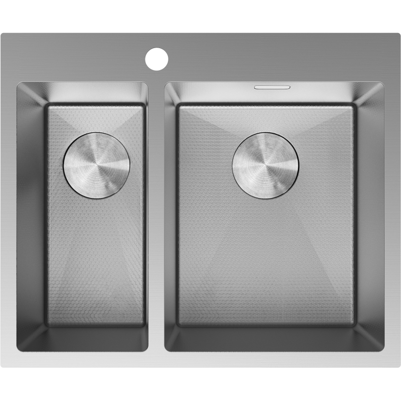 Mexen Flexo plieninė vienos su puse kameros plautuvė 610 x 510 mm, inox HC - 6446611500-01HC