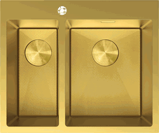 Mexen Flexo plieninė kriauklė 1,5 skylių, 610 x 510 mm, auksinė HC - 6446611500-55HC