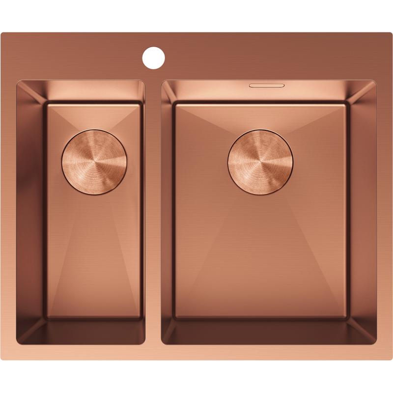 Mexen Flexo plieninė kriauklė 1,5 skyrių 610 x 510 mm, varis - 6446611500-65