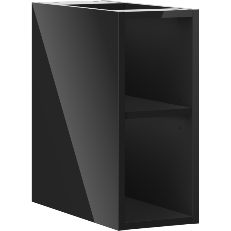 Mexen Box-A atvira spintelė su lentyna 20 cm, juoda blizgi - 91AX2-0200-470-0-70