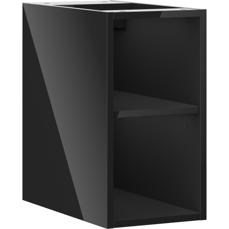 Mexen Box-A atvira spintelė su lentyna 25 cm, juoda blizgi - 91AX2-0250-470-0-70