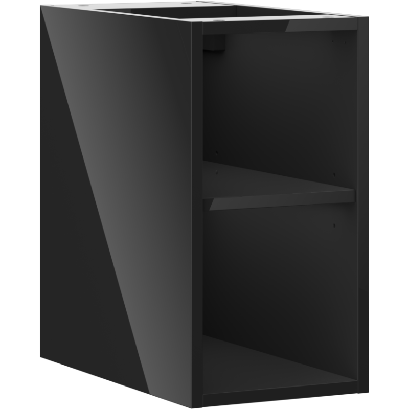 Mexen Box-A atvira spintelė su lentyna 25 cm, juodas blizgesys - 91AX2-0250-470-0-70