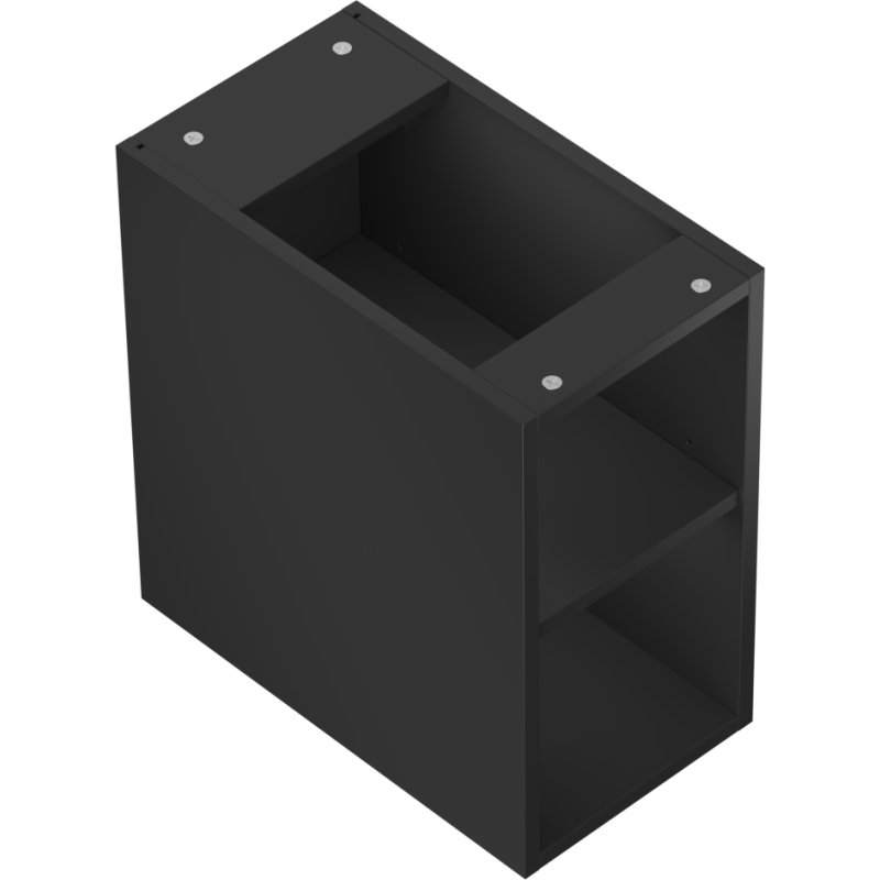 Mexen Box-A atvira spintelė su lentyna 25 cm, juoda matinė - 91AX2-0250-470-0-71