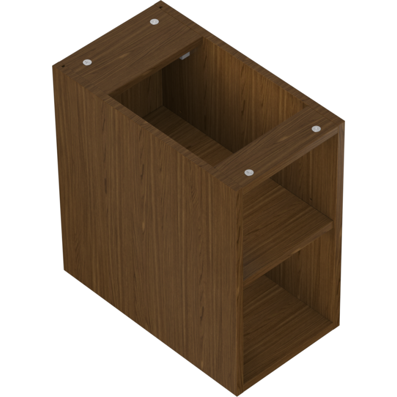 Mexen Box-A atviras spintelė su lentyna 25 cm, riešutas - 91AX2-0250-470-0-86