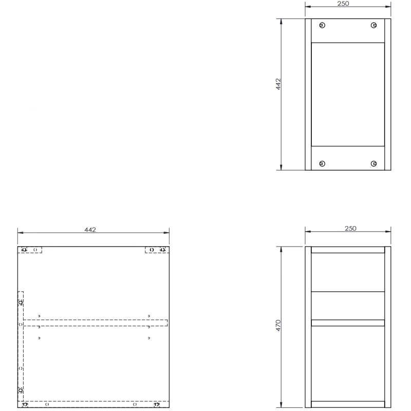 Mexen Box-A atviras spintelė su lentyna 25 cm, riešutas - 91AX2-0250-470-0-86