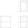 Mexen Box-A atvira spintelė su lentyna 30 cm, matine balta - 91AX2-0300-470-0-01