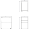 Mexen Box-A atvira spintelė su lentyna 30 cm, matinė grafito spalva - 91AX2-0300-470-0-66
