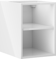 Mexen Box-A atviras spintelės su lentyna 35 cm, balta blizgi - 91AX2-0350-470-0-00