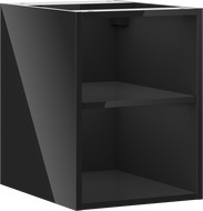 Mexen Box-A atvira spintelė su lentyna 35 cm, juoda blizgi - 91AX2-0350-470-0-70